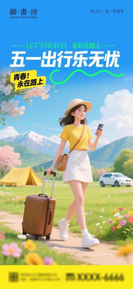 五一出行海报_源文件下载_PSD格式_2160X4667像素-五一,出游,户外-作品编号:2025041316403345-志设-zs9.com