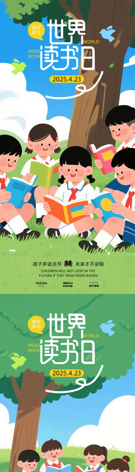 读书日海报_源文件下载_PSD格式_1080X4680像素-看书,学生,读书-作品编号:2025041514166931-志设-zs9.com