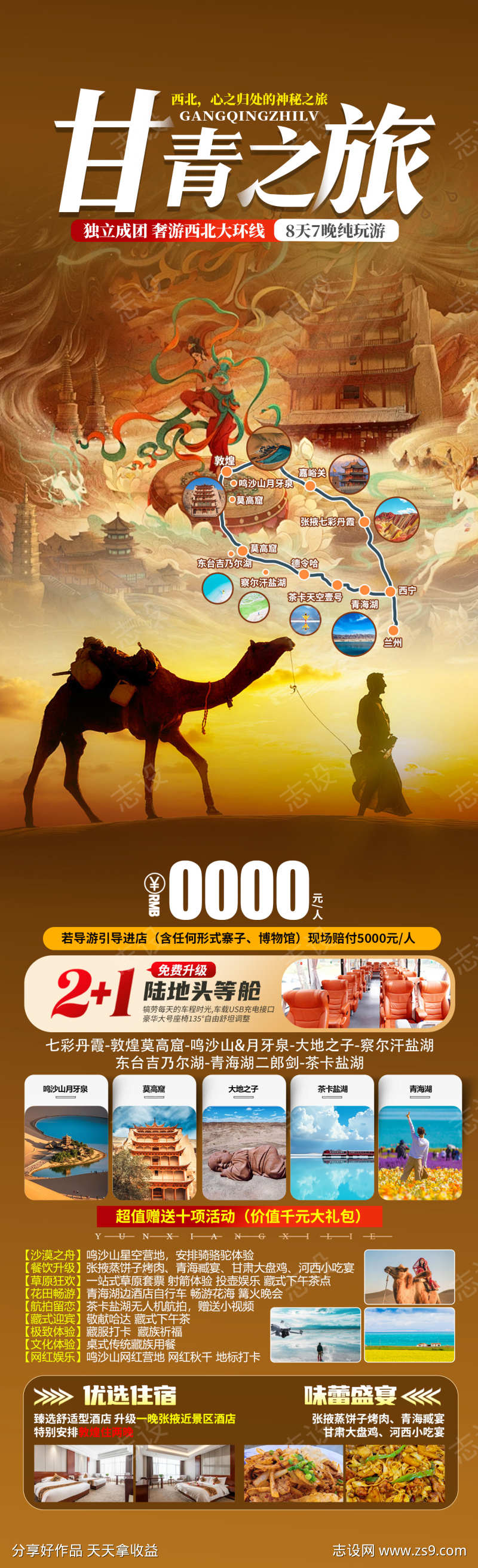 甘青之旅旅游海报