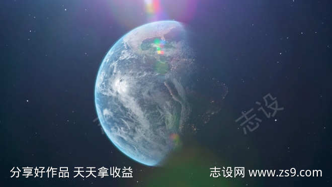 外太空地球视角视频素材