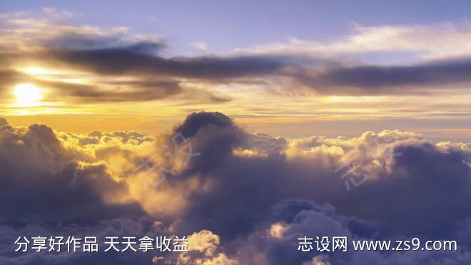 日落日出白云延时摄影视频素材