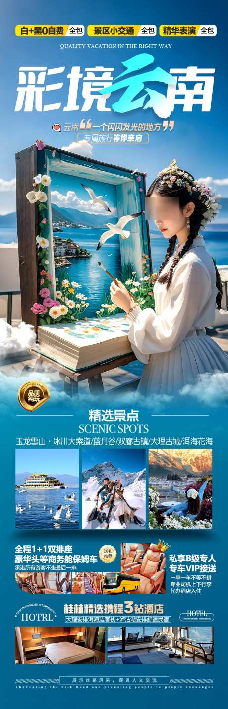 云南旅游海报_源文件下载_PSD格式_900X2800像素-热带雨林,孔雀,大象-作品编号:2025041814149704-志设-zs9.com