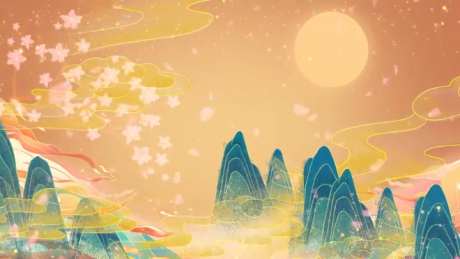 敦煌中国风背景视频_视频素材下载_MP4格式_1920X1080像素-太阳,古风,山川-作品编号:2025041917285638-志˒设ˈ̹网