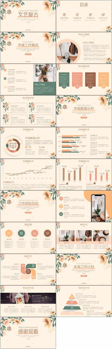 文艺复古职场通用ppt_源文件下载_PPTX格式_1800X5576像素-分析,清新,ppt-作品编号:2025051514336594-素材库-www.sucai1.cn
