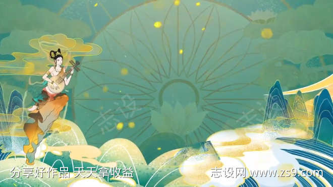 中国风敦煌舞女视频