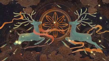 中国风敦煌视频_视频素材下载_MP4格式_1920X1080像素-莲花座,七色鹿,背景视频-作品编号:2025042109162397-志ˇ设.网