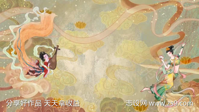 中国风舞女敦煌