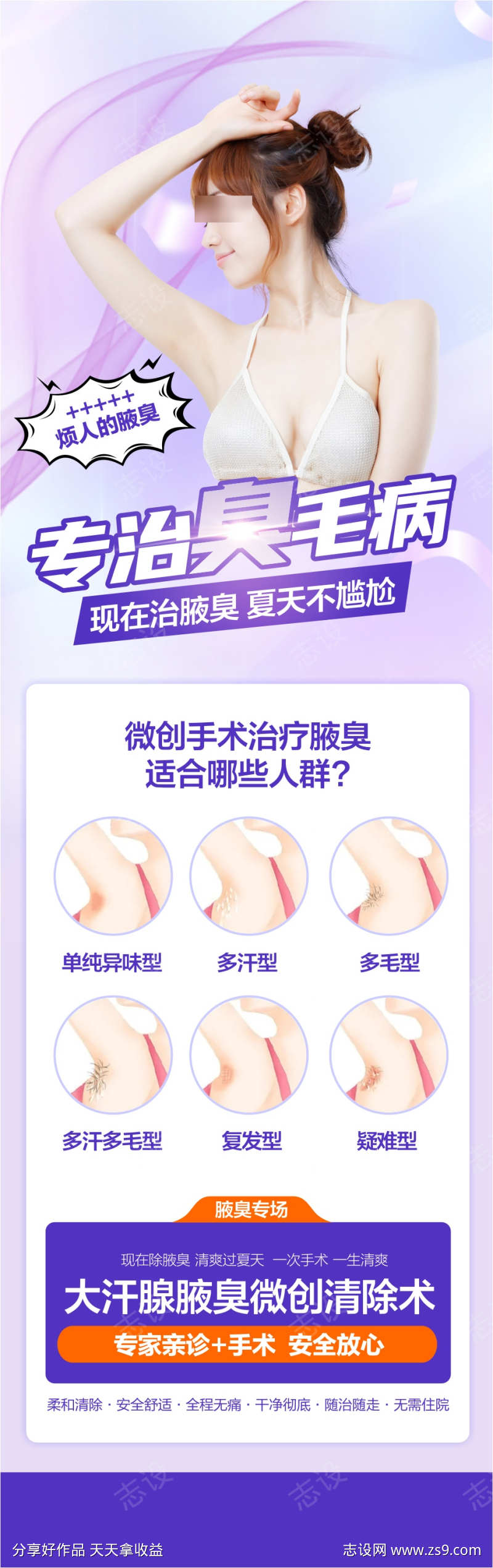 医美除腋臭海报