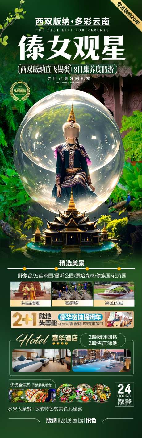 云南西双版纳旅游海报_源文件下载_PSD格式_900X2765像素-暑期,国庆,十一-作品编号:2025042310305876-志设-zs9.com