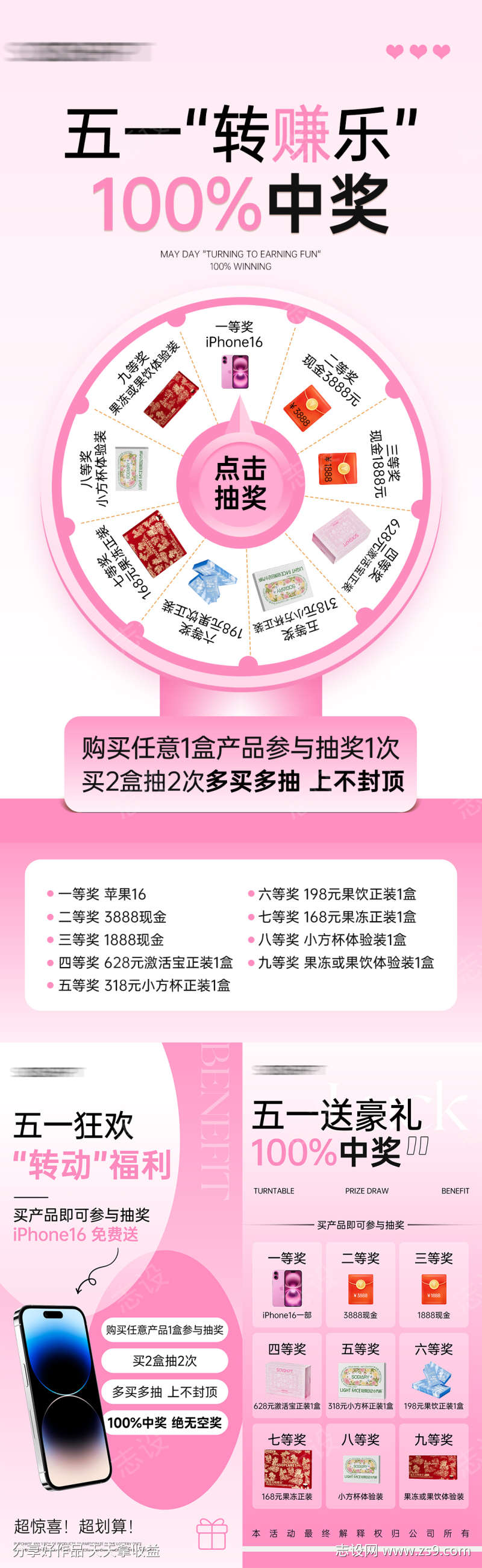 五一大转盘活动海报