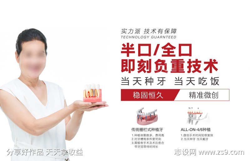 口腔门诊灯箱装饰海报