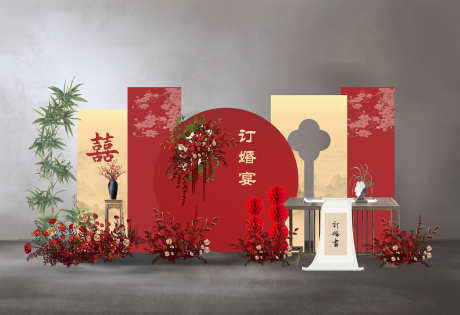 订婚宴迎宾合影区拍照打卡美陈布置KT板_源文件下载_CDR格式_2000X1369像素-布置,美陈,打卡-作品编号:2025042609156744-志˒设˯网