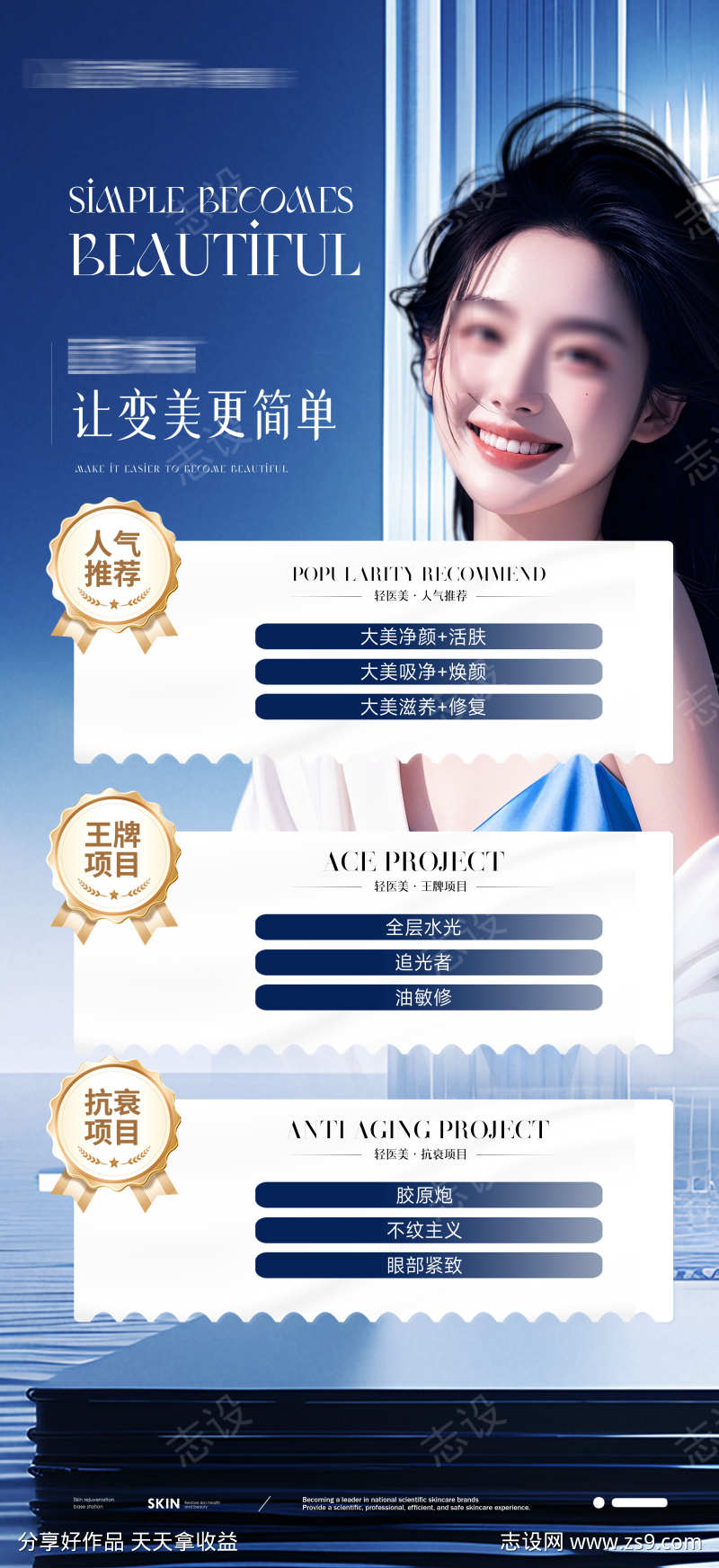 美业品牌项目展板