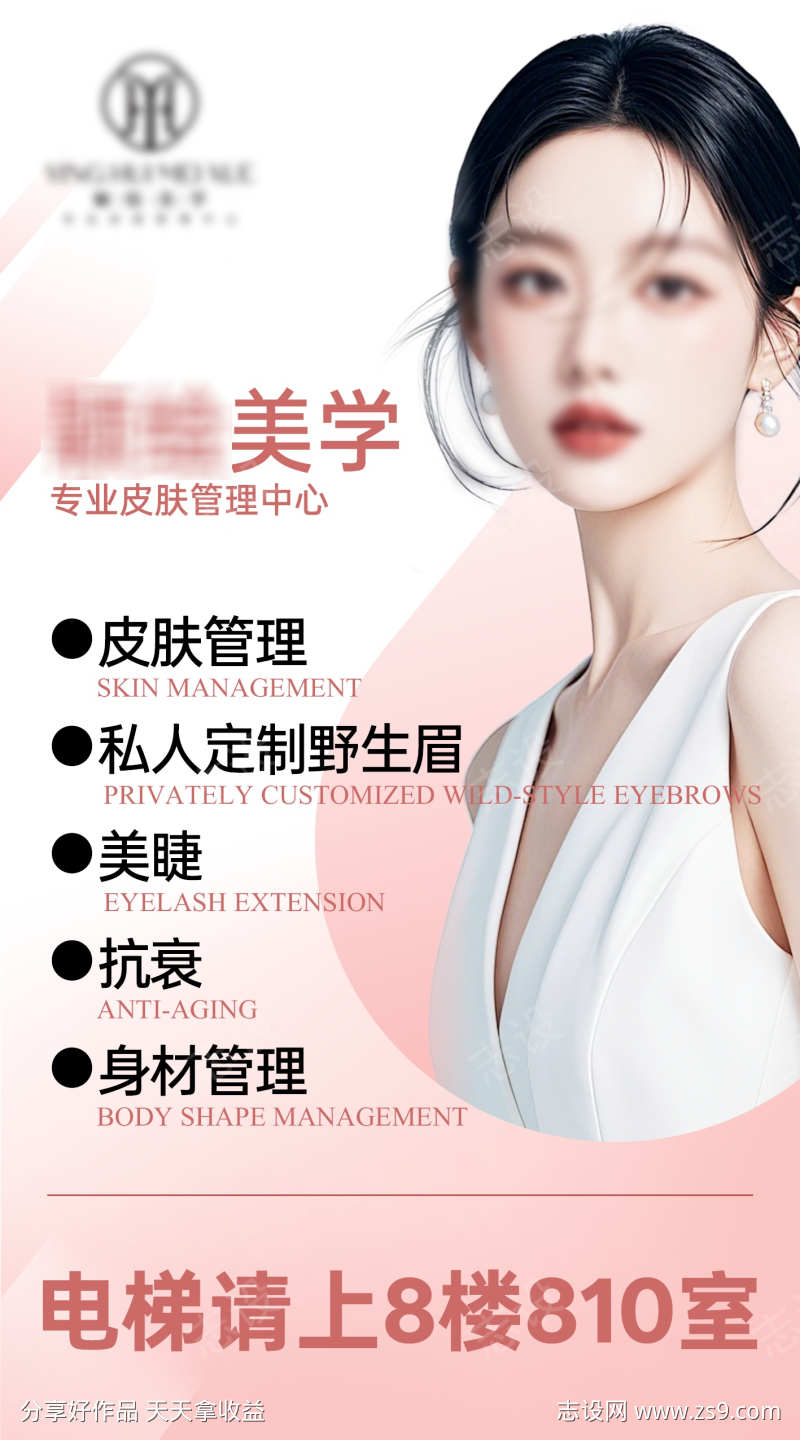皮肤管理指引牌