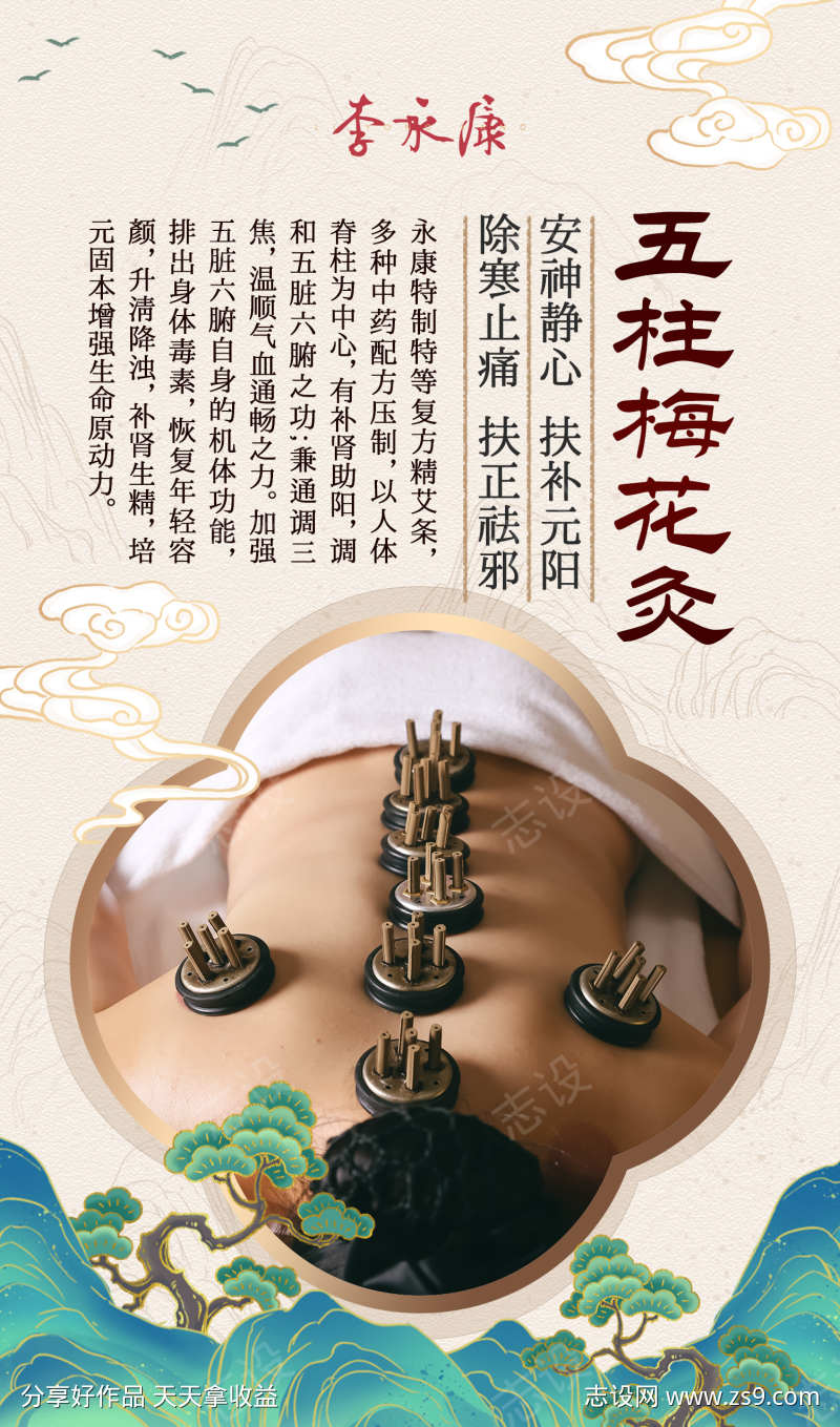 中医养生艾灸海报