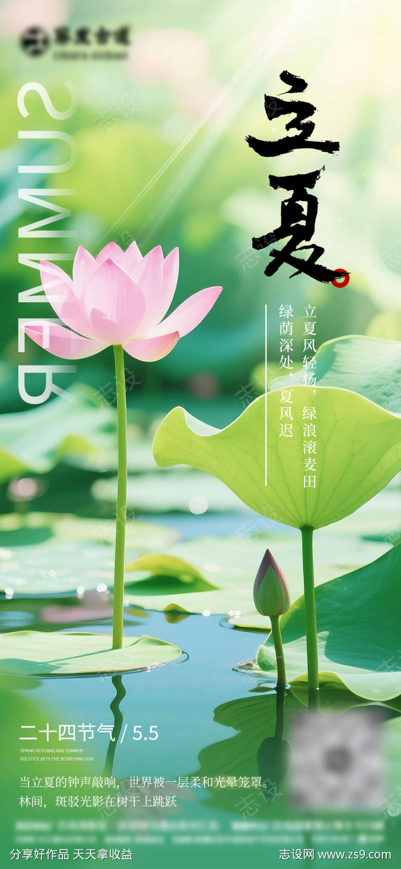 立夏节气海报