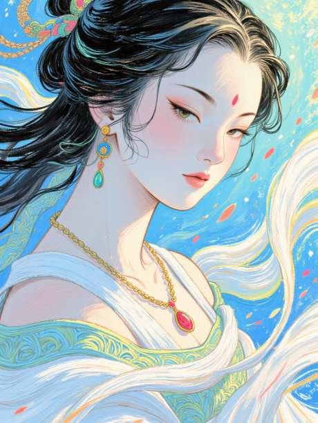 手绘意识流彩漫风格_SD模型下载_safetensors格式_960X1280像素-水墨,国风,彩漫-作品编号:2025042716205640-志设-zs9.com