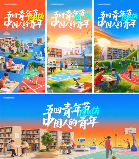 五四3d立体空间热血工人学生系列海报_源文件下载_PSD格式_2306X2645像素-系列,学生,工人-作品编号:2025042816263092-志设-zs9.com