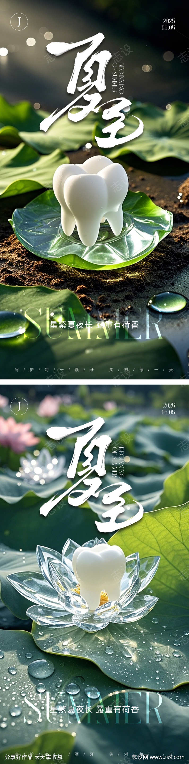 口腔夏至节气海报