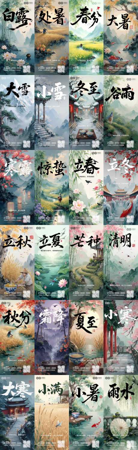 二十四节气系列海报_源文件下载_PSD格式_4500X14616像素-大寒,小寒,冬至-作品编号:2025050515135952-志设-zs9.com