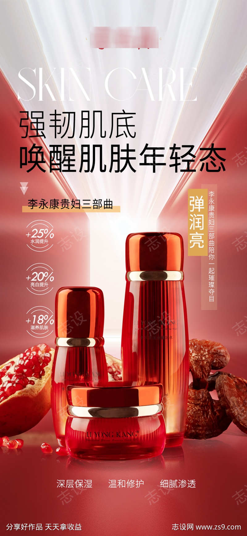 护肤品抗衰套装海报