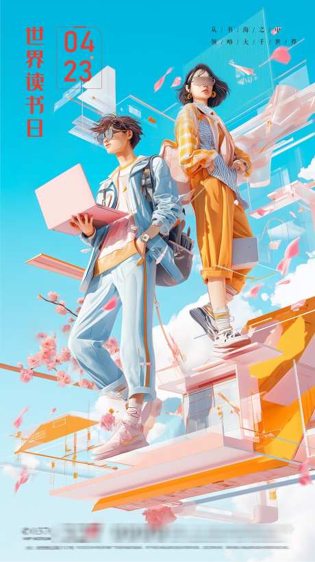 读书日海报_源文件下载_PSD格式_1632X2912像素-公历节日,人物,创意-作品编号:2025050714206385-志设-zs9.com