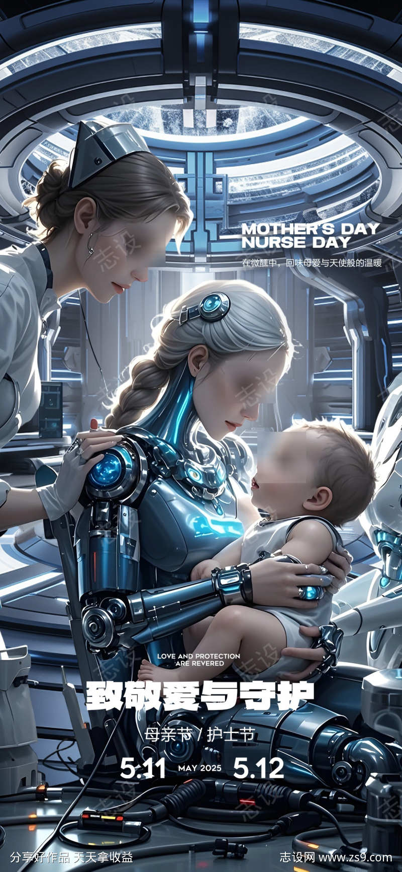 护士节母亲节科幻