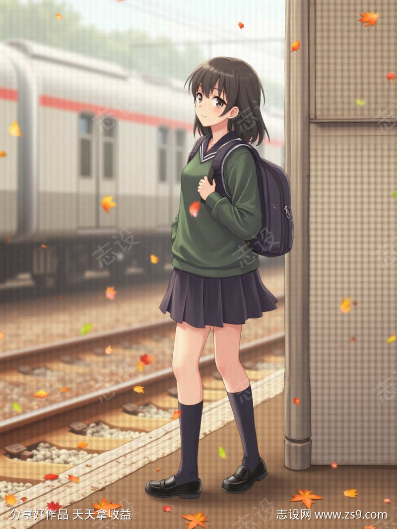 车站旁的少女