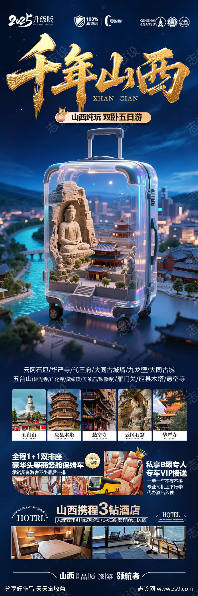 山西旅游海报平遥古城