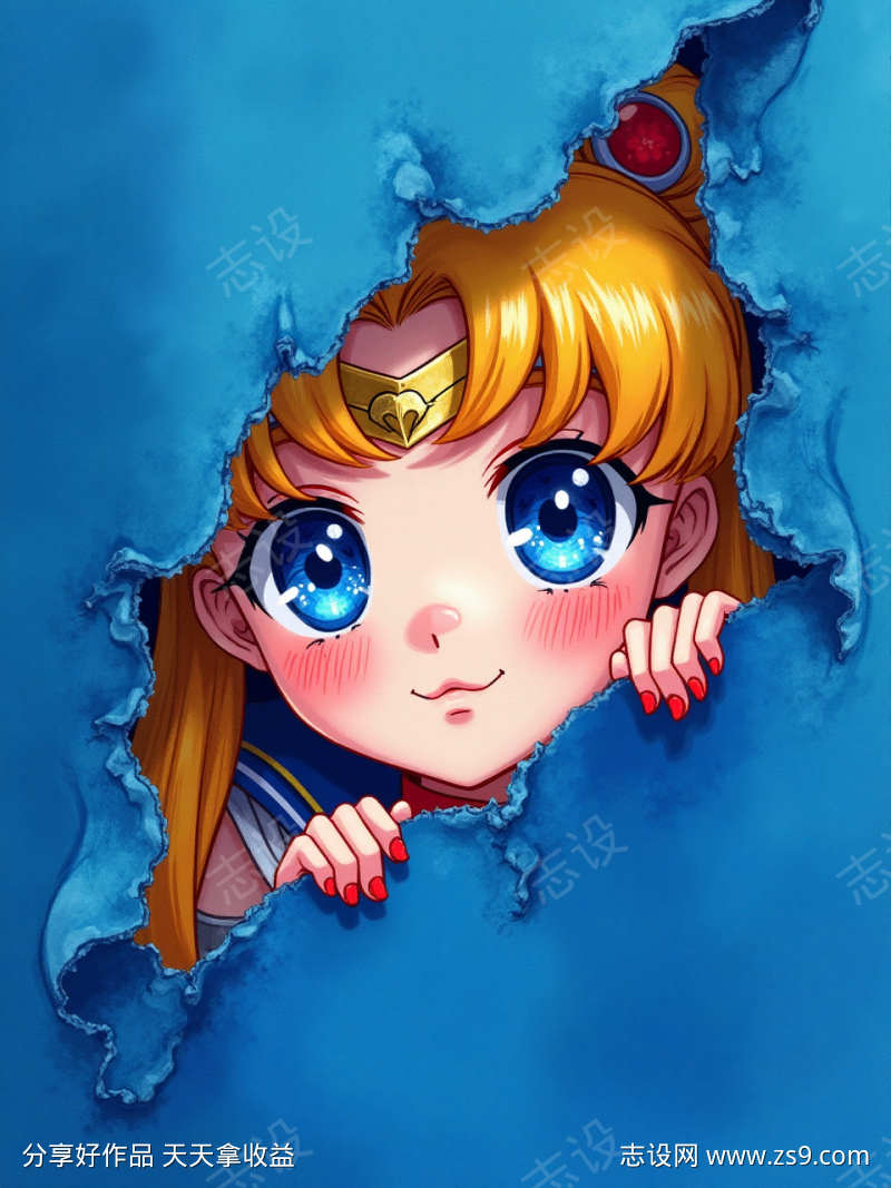 蜡笔绘画人物