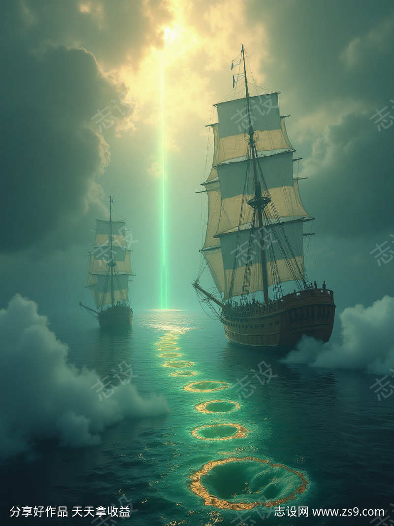 超现实漩涡海洋