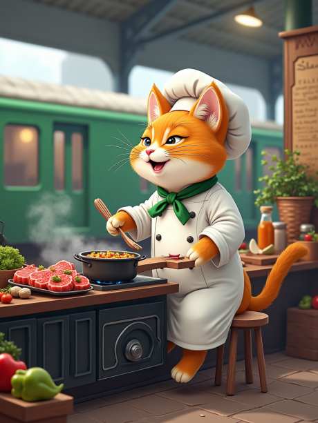 在火车站做饭的猫咪大厨_源文件下载_PNG格式_960X1280像素-料理,火车,卡通-作品编号:2025050717583326-志设-zs9.com