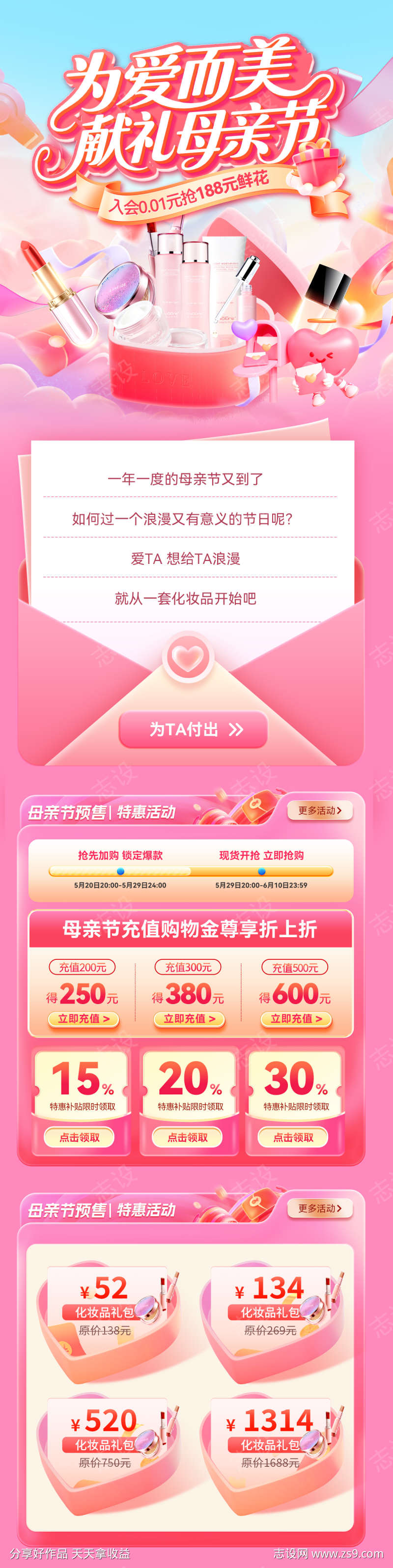 母亲节医美化妆品护肤品电商