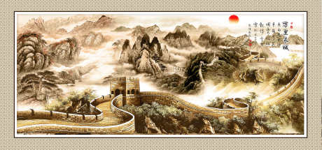 中式装饰画墙纸_源文件下载_PSD格式_2835X1328像素-山水画,群山,水墨-作品编号:2025051514159589-志′设‘网