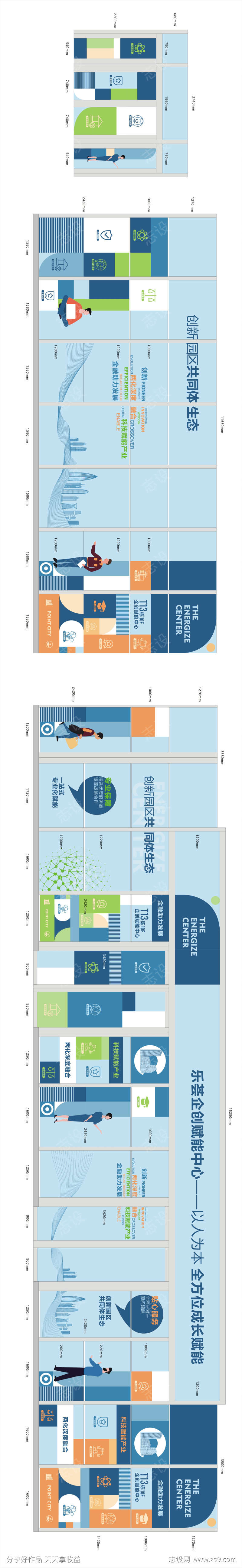 科技产业园氛围玻璃贴围挡