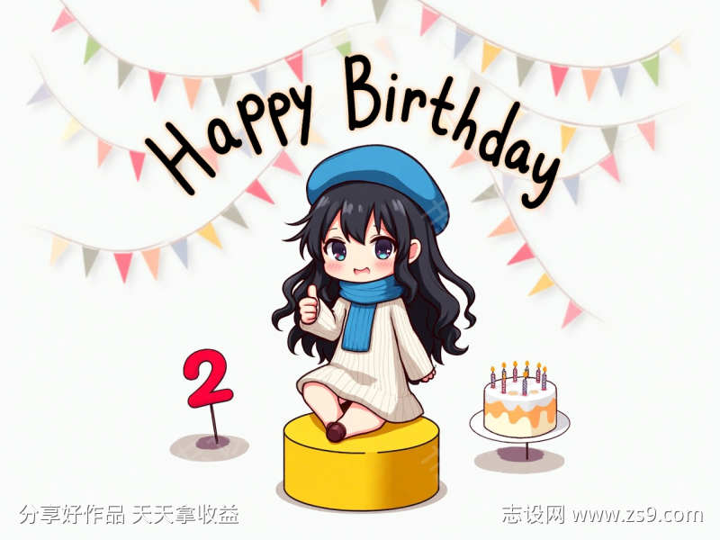可爱的女孩过生日