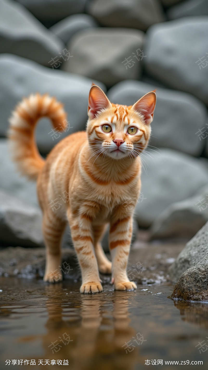 水边的小猫