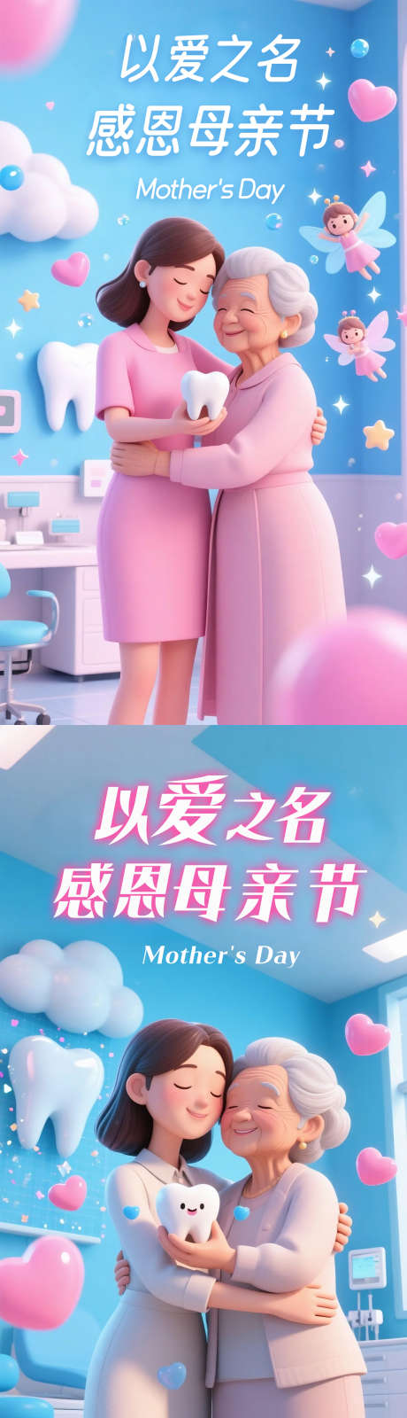 口腔医疗母亲节海报_源文件下载_PSD格式_1350X4800像素-设计,母亲节,口腔-作品编号:2025050915563463-志设-zs9.com