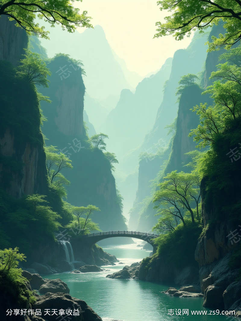 国画山水图