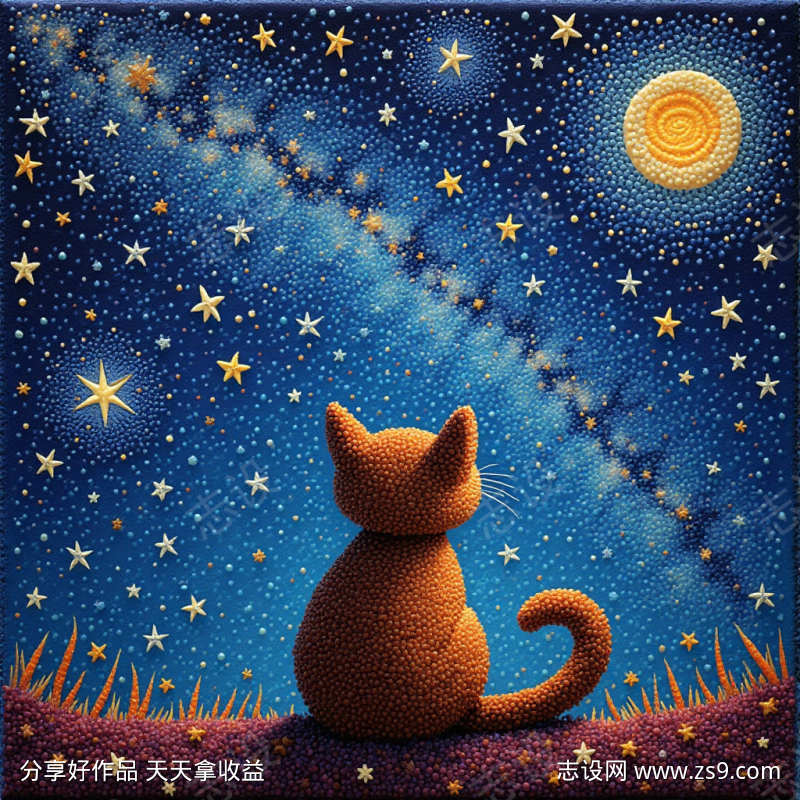 小猫与星空