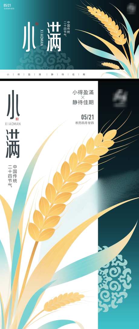 小满节气系列海报_源文件下载_PSD格式_1800X4244像素-麦穗,小麦,夏日-作品编号:2025051015526349-志设-zs9.com
