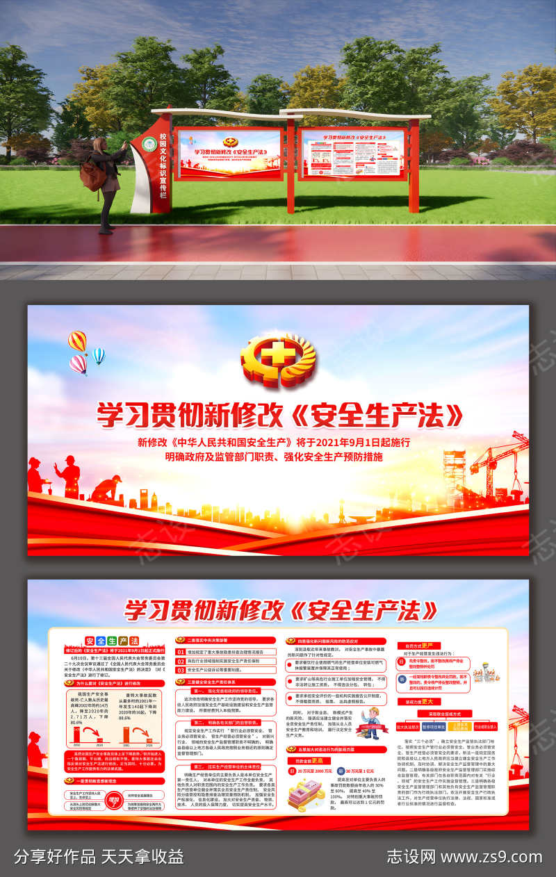 学习贯彻新修改安全生产法宣传栏