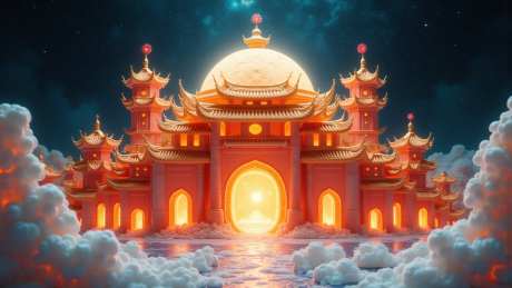 美丽的水晶月宫_源文件下载_PNG格式_1536X864像素-建筑,宫殿,云层-作品编号:2025051110517012-志设-zs9.com
