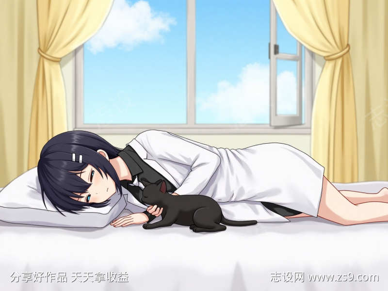 午睡的动漫少女