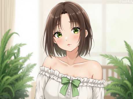 少女绿色系_源文件下载_PNG格式_1280X960像素-植物,绿色,动漫-作品编号:2025051115568469-志设-zs9.com