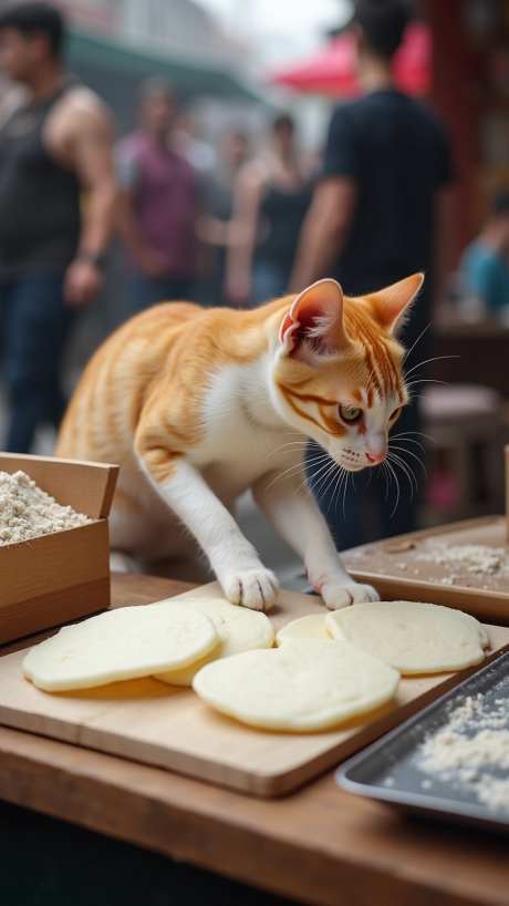 煎饼摊的猫_源文件下载_PNG格式_864X1536像素-菜市场,煎饼摊,橘猫-作品编号:2025051118141128-志设-zs9.com