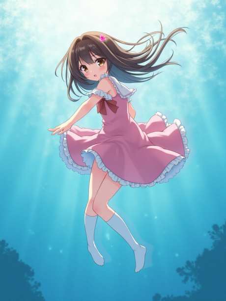 水下少女粉色系_源文件下载_PNG格式_960X1280像素-手绘,少女,动漫-作品编号:2025051118223467-志设-zs9.com