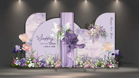 紫色订婚宴迎宾合影区拍照打卡美陈布置KT_源文件下载_PSD格式_3000X1688像素-布置,美陈,打卡-作品编号:2025051211537966-志˘设ˇ网