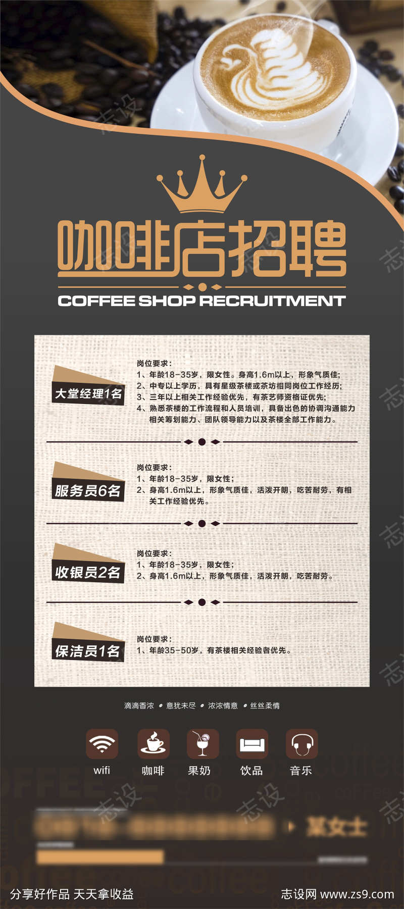 咖啡店招聘