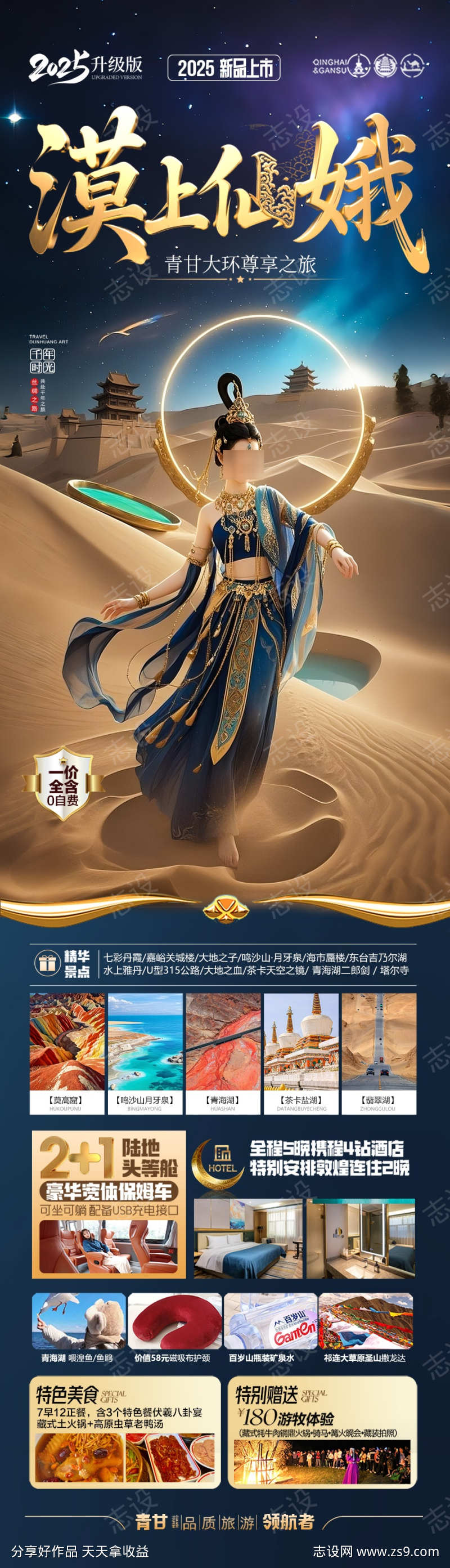 西北旅游海报青甘青海甘肃宁夏